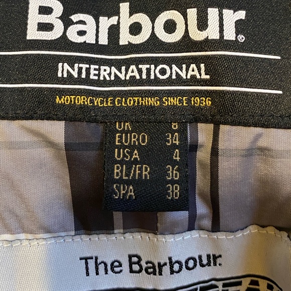 Barbour Black Wool Motorcycle Coat with Zipper Accents - Picture 13 of 14